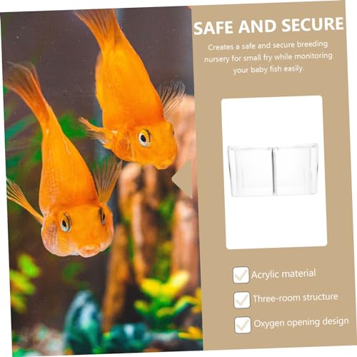 Mikikit Multi-Functional Fish Breeding Isolation Box Aquarium Hatching Container Cover for Safe Spawning and Separation of Aggressive Fish