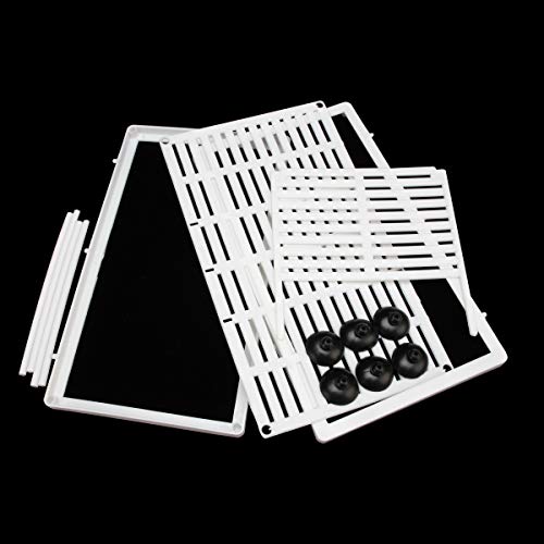 Aquarium Fish Breeder Box Fish Fry Hatchery Incubator Net Nylon Isolation Mesh with 3pcs Pipette (Large) - size: Large