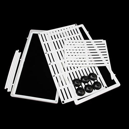 Aquarium Fish Breeder Box Fish Fry Hatchery Incubator Net Nylon Isolation Mesh with 3pcs Pipette (Large) - size: Large