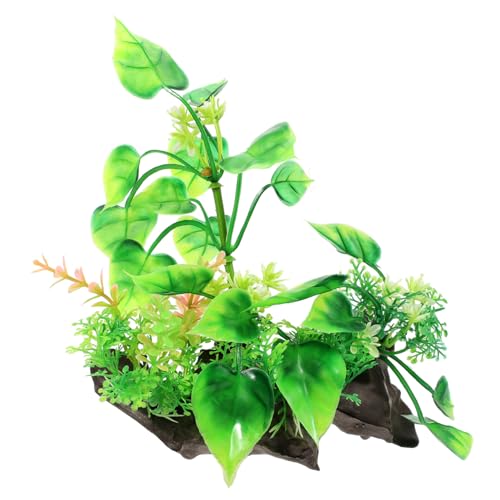 Happyyami Decorative Fish Tank Grass Realistic Aquarium Plant for Stunning Desktop Display for Fish Tank Decorations and Aquarium Accessories for Use - color: Green