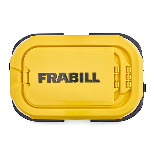 Collapsible Bait Bucket with Aerator-White/Yel - size: 6Qt, style: Bucket w/ Aerator