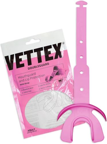 Vettex DoubleGuard Mouth Guard with Lip Protection, Pink - color: Pink
