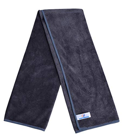 HOPESHINE Gyms Towels for Men & Women Microfiber Exercise Fitness Home Absorbent Sweat Yoga Towels Sports Towels Soft Fast Drying 16inch x32inch 3-Pack - color: 3-pack Grey+dark Blue+navy Blue
