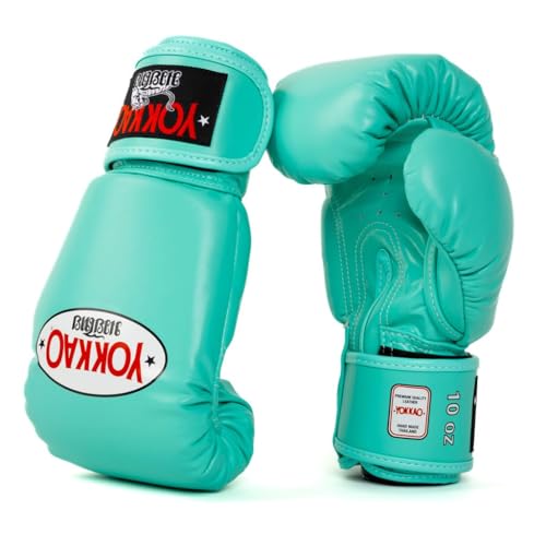 YOKKAO Matrix Muay Thai Boxing Gloves | Premium Leather Training and Sparring Gloves for Men and Women | Winning Boxing Gloves | Punching Gloves - color: Tiffany, size: 12oz