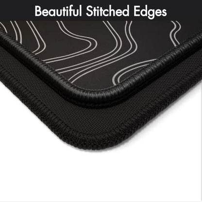 Gamer Boss - Gaming Mouse Pad - 48 x 24 Inches - 4mm Thick with Stitched Edges, Non-Slip Rubber Base, Premium Cloth Mousepad, Desk Mat for Laptop, Keyboard, Computer & PC (Mega, Topographic) - color: Topographic, size: 48" x 24"