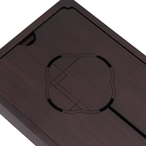 Water Storage Tea Tray, Chinese Drinks Drainage Box Decorative Household Tea Serving Board Large Capacity Detachable Teaware for Kitchen Cafe Office (S)
