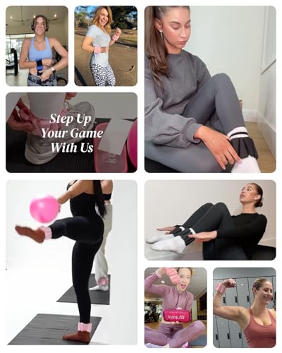 Pilates Wrist & Ankle Weights | Adjustable Weighted Bangles | 1LB/2LB Each - color: Lilac, size: 1 LB