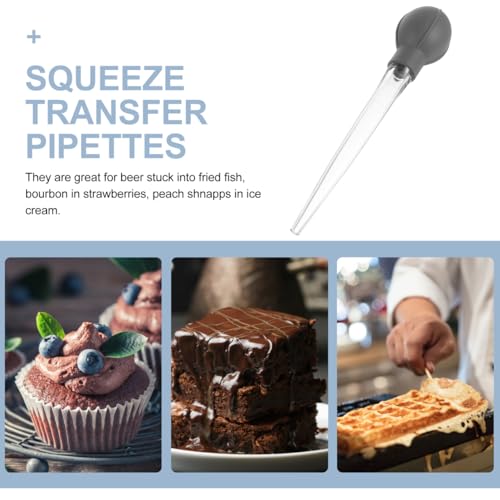 TIDTALEO Large Graduated Pipette with Squeeze Bulb – 100ml Liquid Dropper Measuring Tool for Baking and Kitchen Use Plastic Transfer Pipettes with Measurements
