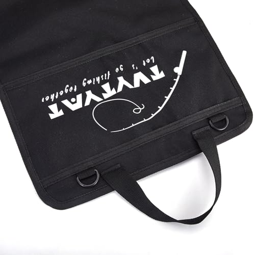 Lure Bag - 6 Pocket Waterproof Large Capacity PVC Heavy Duty Fishing Bag, Handheld and Crossbody Dual Mode Self-adhesive Closure for Trolling Saltwater Skirt Lures Soft Baits