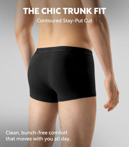 DAVID ARCHY Men's Underwear Modal Boxer Briefs Trunks Multi-Pack - color: A1, Black - 3.5" in 4 Pack, size: X-Large