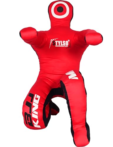 Grappling Dummy for Adults, Unfilled Wrestling Dummy, Hanging Jiu Jitsu Dummy for BJJ, MMA, Judo, Karate, Martial Arts - color: Red Sit, 6ft / 72 inches