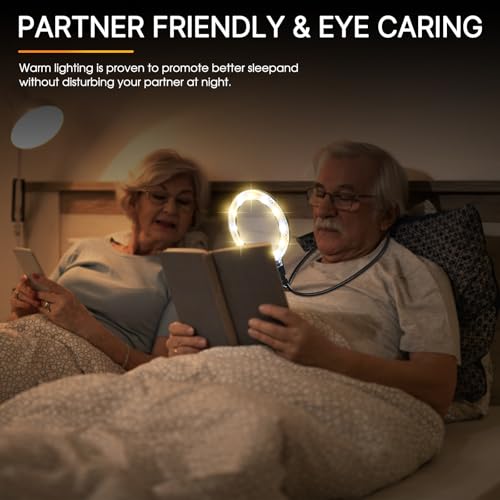 Hands Free Magnifying Glass with Light, Neck Magnifier for Seniors Reading | 6 Light Modes • 5.6"Acrylic Lens • 1200mAh Rechargeable • Flexible Gooseneck • Adjustable Brightness - size: 5.6”