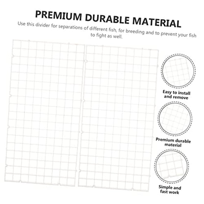 6pcs Aquarium Divider Isolation Board Cups Mesh Divider for Fish Tank for Breeding and Separating Fish and Water Permeable Design