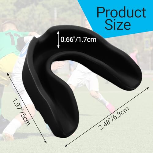 10 Pack Sports Mouth Guards, Gel-Fit, Universal, All Black - color: Black