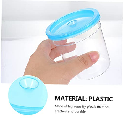 1Pc Mini Reptile Feeding Box Transparent Cup for Turtles Betta Fish Jellyfish for Spiders Pets Practical Design with Breathing for Transporting