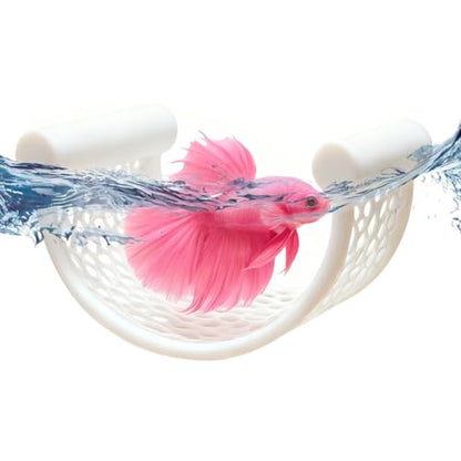 Betta Fish Hammock White Floating Bed for Tank and Aquarium Decor Minimalist Betta Fish Hideout Rest Bed for Beta Fish Hide and Relax in Low Flow Tanks