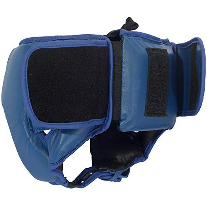 Ringside Competition Boxing Muay Thai MMA Sparring Head Protection Headgear Without Cheeks - color: Blue, size: Small