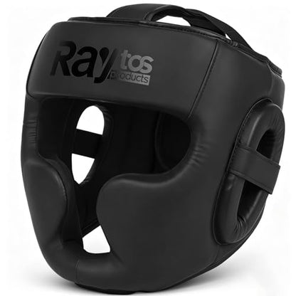 Boxing Headgear for MMA,Sparring,Muay Thai|Head Guards for Men Women | Adjustable,Lightweight,Breathable Protection,Open Face Head Gear,Fits 21-25 in,Kickboxing,Taekwondo,Karate Training Helmet - color: Black