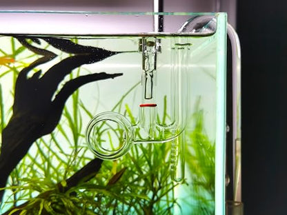Glass Lily Pipe Spin Outflow with Surface Skimmer for Aquarium Planted Tank (17mm for 16/22mm (5/8'' i.d.) tubing) - size: 17mm for 16/22mm (5/8'' i.d.) tubing