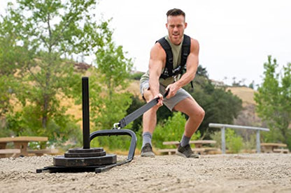 miR 300lbs - 500lbs Max Weight Heavy Duty Power Speed Sled with Color Options. at Home, Gym, and Football Training - style: Pull Premium Black