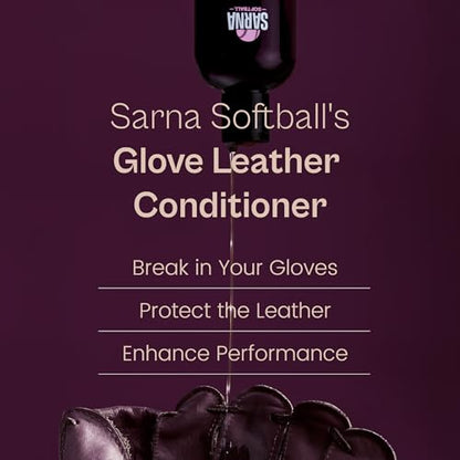 Glove Conditioner, Liquid, 8 Oz – Water-Based, Non-Darkening, No Sticky Residue – Glove Conditioner for Mitts, Baseball & Softball Gear Made in USA - size: 8oz Softball