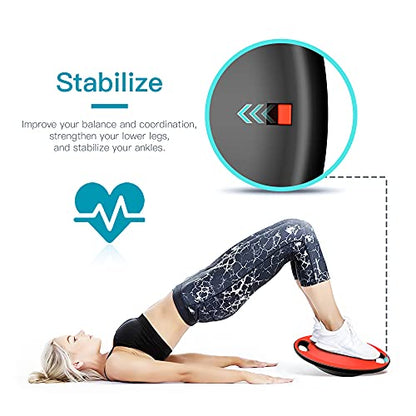 Wobble Exercise Balance Board, No-Skid Surface - color: Classic Red