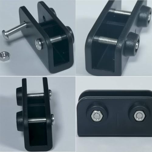 (4 Sets) 2-Way Pop-up Event Shelters Gazebo Replacement Connector,with 8 Stainless Steel Screws,Canopy Tent Replacement Parts Black Rectangular Bracket Truss Connector Canopy Replacement Parts