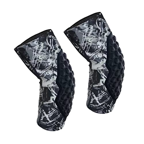 Topeter Knee Pad, Protective Compression Leg Sleeves with Crash Cushion, Suitable for Running, Cycling, Softball, Golf, 1 Pair (Grey M) - color: Grey, size: Medium