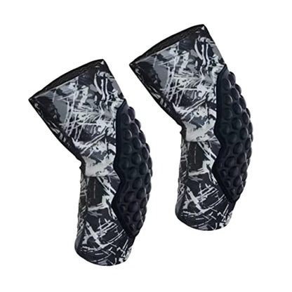 Topeter Knee Pad, Protective Compression Leg Sleeves with Crash Cushion, Suitable for Running, Cycling, Softball, Golf, 1 Pair (Grey M) - color: Grey, size: Medium