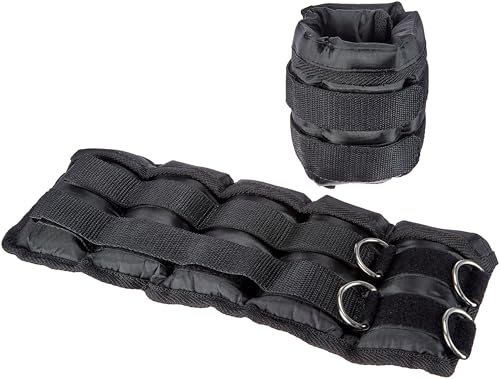 Amazon Basics Adjustable Ankle Weights for Men & Women, for Workouts, Resistance Training, Walking, Black - style: 10 Pound Set (5 Pounds Each)