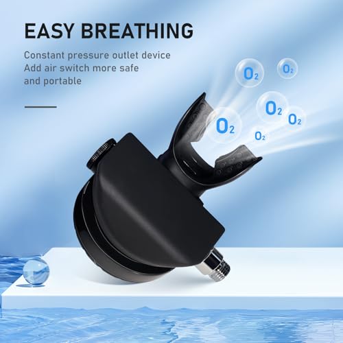 GOYOJO Mini Scuba Tank, Portable Diving Lung Air Tank with DOT Certified, Refillable Emergency Backup Pony Bottle for Snorkeling, Underwater Breathing, Training - color: 1L Obsidian Green
