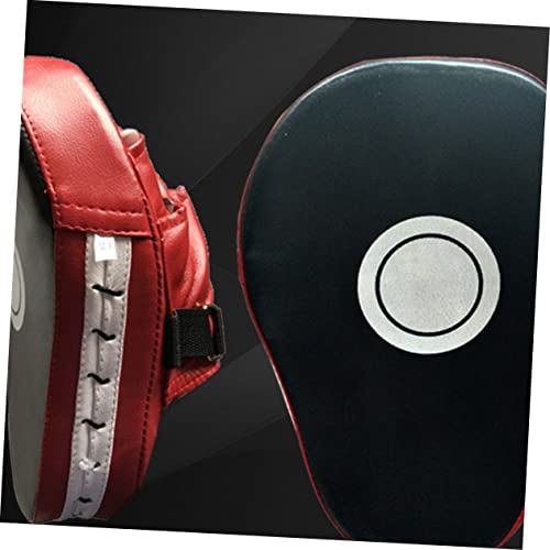 BESTonZON 1Pair Handheld Taekwondo Training Pads Durable Boxing Pads for MMA Kickboxing and Karate Red Black Martial Arts Focus Mitts for Gym Training
