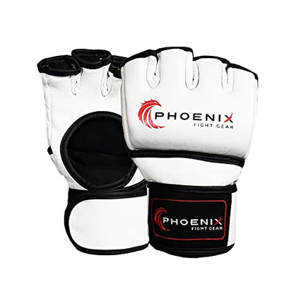 Flight MMA Fight Gloves - color: White, size: Medium