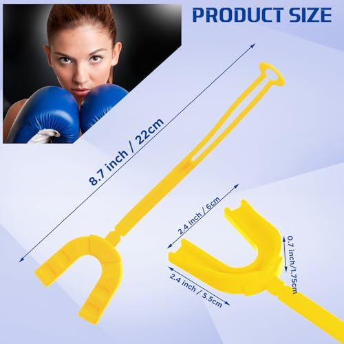 Dunzy 20 Pcs Football Mouth Guards with Strap Bulk - color: Yellow, size: Adult