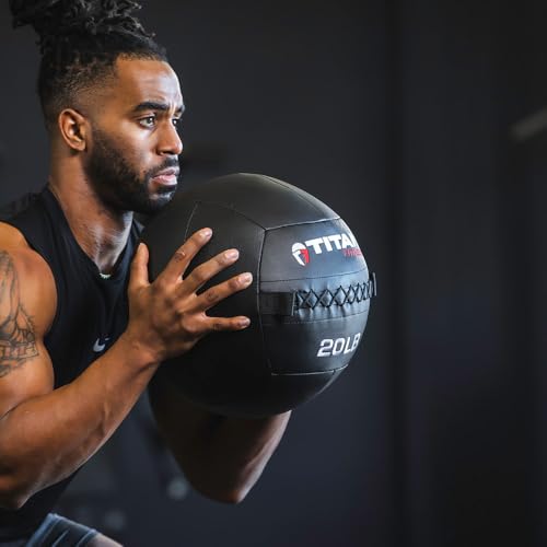 Titan Fitness Soft Shell Medicine Wall Ball, Cross-Texture Grip - size: Multipack, 18-30 lb