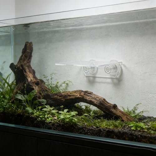 Aquarium Floating Shelf: Fish Tank Acrylic Ledge Plants Holder with Suction Cup - 5.9x4x2in Transparent Ledge for Aquarium Coral Aquatic Plants Moss - size: 15.00X10.00X5.00CM