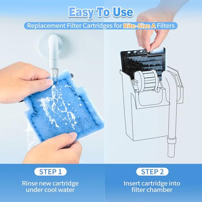 8/16/32 Pack Rite-Size A Filter Cartridges Compatible with MarineLand Penguin Power Filters 75 & 100 - Rite-Size A Replacement Filter Cartridges Compatible with MarineLand Penguin Power Filter