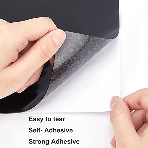 BENECREAT 4PCS Adhesive Silicone Sheet 11.8x8.2 Inch Black Nonslip Silicone Rubber Pad A4 Size 1mm Thick for Gaskets DIY Material, Supports, Leveling, Sealing, Bumpers, Protection, Abrasion, Flooring