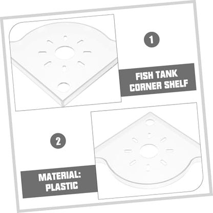 Cabilock Plant Holder for Aquarium Multi Functional Triangle Fish Tank Corner Shelf Space Saving Storage Stand for Fish Food Supplies Stable Organizer for