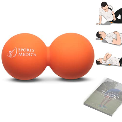Peanut Massage Ball, Double Lacrosse and Peanut Ball Therapy | Trigger Point Deep Tissue Exercise,Back Muscle Foam Roller for Myofascial Release, Suboccipital Spine Device, Pressure Point - color: Orange Peanut Ball