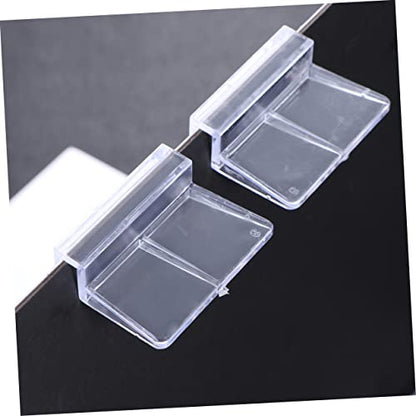 VICASKY 10Pcs Transparent Plastic Aquarium Support Bracket for Fish Tank Cover and Fish Tank Accessories for Home Aquarium Setup