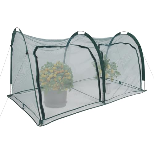 Flexible Net Grow Tunnel - Garden Greenhouse Mesh Covers Growhouse Cloche for Protecting Fruit Vegetables Plants Cultivation from Animals(2M)