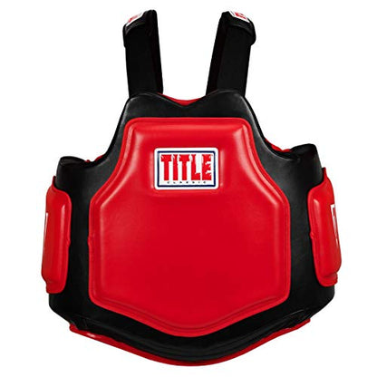 TITLE Boxing Classic Command Body Protector 2.0, Black/Red - Boxing Body Pad, Boxing Equipment