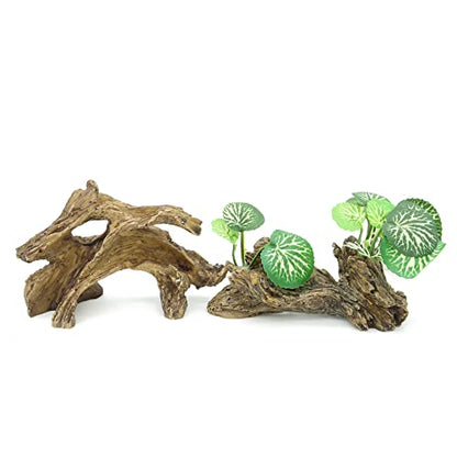 Artificial Driftwood for Aquarium Decor Plastic Plant Branches Ornament for Fish Tank Decorations (Style C)