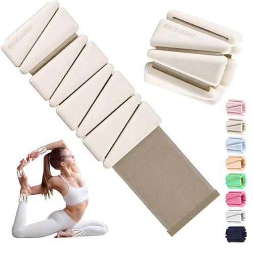 Ankle Weights for Women Wrist Weights Set of 2 (1 lb/2 lb Each) Adjustable Arm Leg Weight for Womens Men Suitable for Walking Swimming Running Pilates Yoga Gym - color: Milky Apricot, size: 4lb Pair (2lb Each)