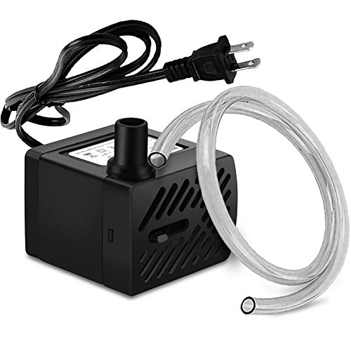 50GPH 3W Mini Submersible Water Pump with 3.3 FT Tubing for Aquariums, Fish Tank, Pond, Fountain, Hydroponics