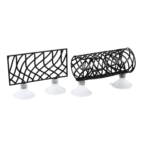 Zunate Fish Resting Bed Tunnel, Betta Tunnel Swim Tube Easy to Install with Suction Cups for All Fish, Home Fish Accessories Decorations (Black)