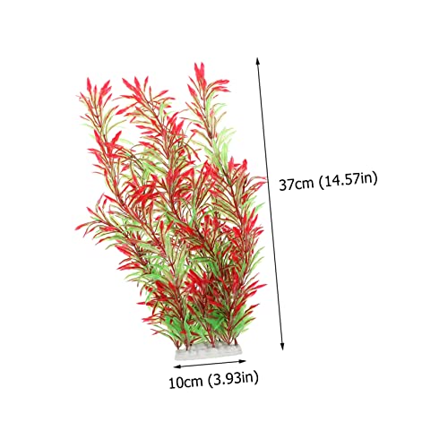1pc Artificial Aquatic Plant Lifelike Landscape Decor for Fish Tank Willow Style Safe for Fish Easy to Clean Enhances Aquarium Vitality