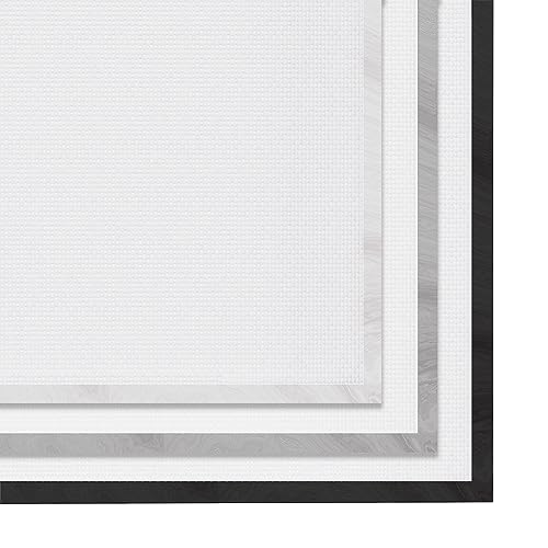 Stupell Industries Dogs Make Our Lives Whole Paw Icon Striped Backdrop, Design by Kim Allen - size: 16"L x 20"W, style: Black Framed