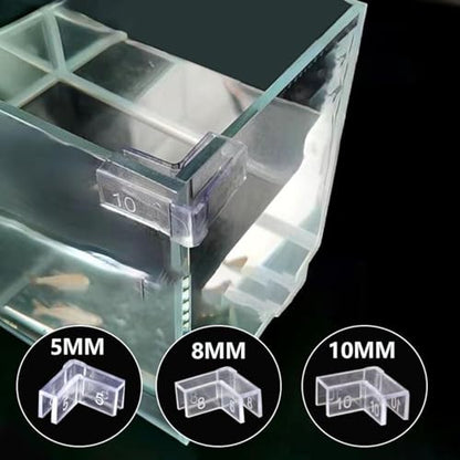10Pcs Corner Guards Pads, Clear Aquarium Glass Angle Cover for Aquariums, Pet Tanks, Fish Tanks, 10mm